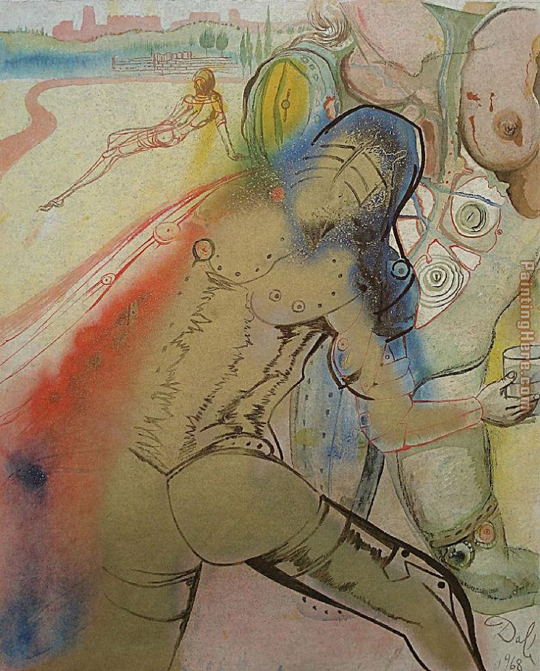 The Death of Clorinda painting - Salvador Dali The Death of Clorinda art painting